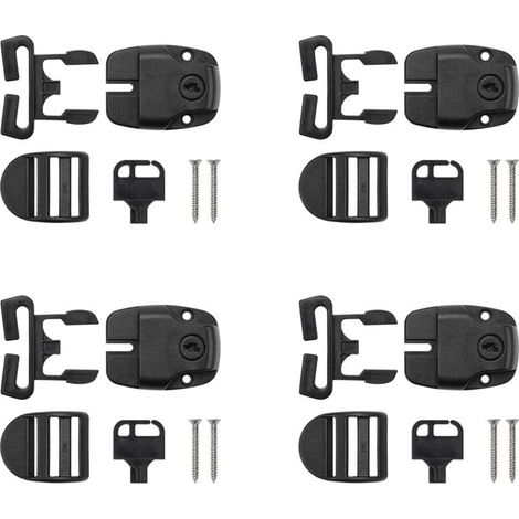 4 juegos de clips para la cubierta de la piscina de hidromasaje, un kit de reparación de la cubierta de la piscina de hidromasaje con llave y accesorios para la correa de la cubierta de la piscina de  (1/5)