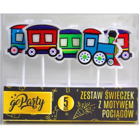 Set di candeline di compleanno a tema treno