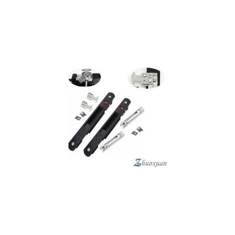 Verrou Baie Coulissante Fermeture - Serrure de Crochet de Fenêtre de Porte Mobile Moderne Simple Face de Verrouillage Pour La Maison Serrure porte Baie Vitree porte Coulissante Fermeture,Starlight,2Pc (1/4)