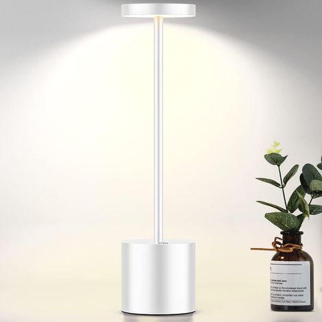 MINKUROW Touch Lampada Da Comodino Alimentata A Batteria Lampada Da Comodino Dimmerabile A 3 Vie Lampada Da Comodino Per Camera Da Letto Piccola Lampada Da Scrivania Per Soggiorno Dormitorio Home Offi (1/5)