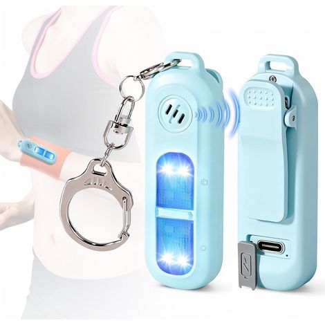 Alarme de sécurité personnelle - Sirène 130 dB, flash LED et lampe torche - Alarme d'urgence portable (1/5)