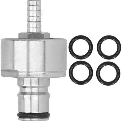 Bouchon de carbonatation en acier inoxydable avec raccord barbelé 5/16in type ball lock, compatible bouteille PET souple pour fabrication de bière (1/5)