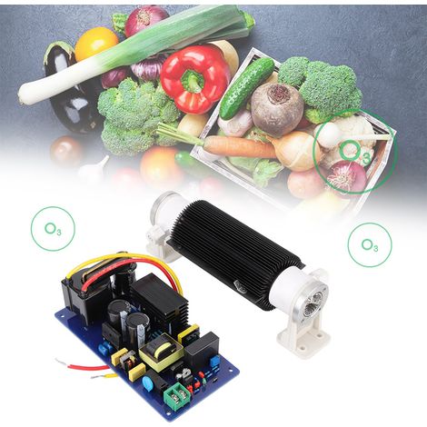 10 g/h Wasserkühlung Keramik-Ozongenerator Keramikrohr Einstellbares Netzteil-Kit (1/5)