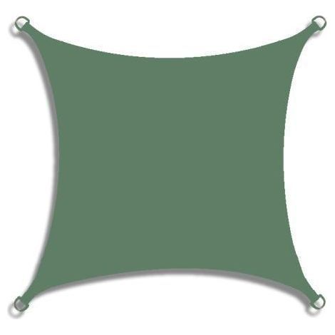 Wasserdichtes, rechteckiges Sonnensegel aus Oxford-Polyester, 95 % UV-Schutz, reißfest, Sonnenschutz für Garten, Balkon, Terrasse, Patio und Camping (Dunkelgrün, 2 x 2 m) GROOFOO (1/5)