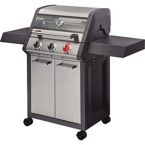 Barbecue portable 3 brûleurs en inox – Turbo Zone 800 °C – Couvercle double paroi avec thermomètre – Simple Clean – Jusqu'à 10 convives – Enders (1/5)
