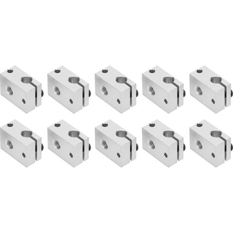 Bloc chauffant 10 pièces en aluminium avec sonde PT100 pour buse V6 d'imprimante 3D, pièces de rechange chauffantes (1/5)