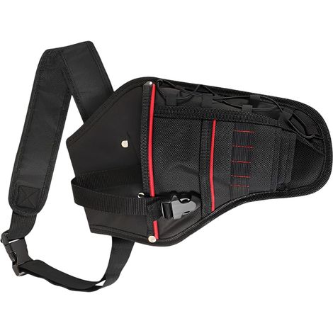 Sacoche de ceinture pour outils électriques, étui à perceuse en tissu Oxford avec plusieurs poches, tablier de travail ajustable avec boucle à dégagement rapide, construction et entretien (1/5)