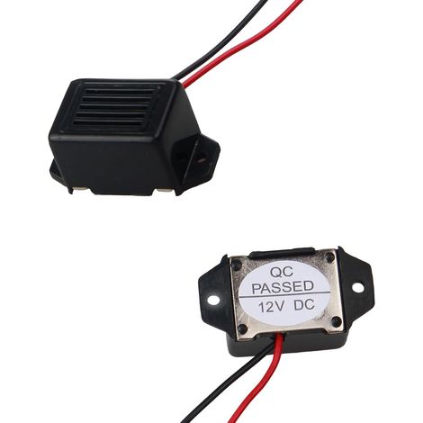 Mini bocina electrónica de 12 V CC con tono constante de verano, 85 dB, zumbador de 12 V para radares de advertencia antiguos para automóviles. (1/5)