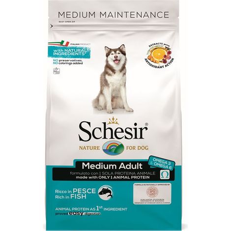 Schesir Dog Medium Adult Mantenimento Pesce - Schesir Dog Medium Adult Mantenimento Pesce - Sacco Da 3 Kg (1/2)