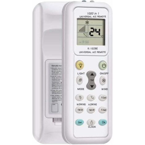 2pcs Telecommande Universelle clim,Télécommande Universelle pour climatiseur,telecommande climatiseur Universel,Compatible avec Toutes Les Marques de Clime,Compatible avec Aermec, Airwell, Airton,ECO (1/4)