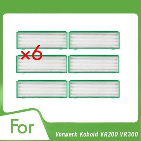 Lot de 6 filtres pour aspirateur Vorwerk Kobold VR200 VR300 - Accessoires et pièces de rechange ultra-résistants