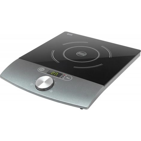 ECG IV 18, 1800W, Plaque de cuisson vitrée à induction, Perte de chaleur minimale, Convient aux ustensiles de cuisine de 12-30 cm de diamètre