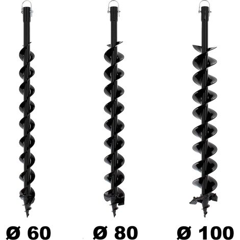 Set punte SEMI-PROFESSIONALI Ø 60 + 80 + 100 mm per trivella termica