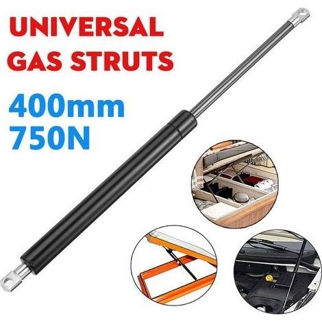 1 pieza, amortiguador de resorte 750N 400mm, soporte de elevación con pistón de gas para coche, compatible con modelos universales (1/2)