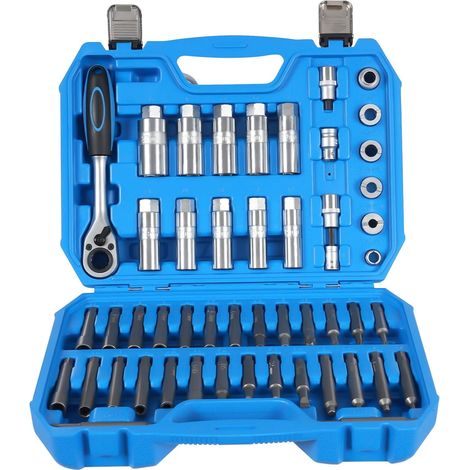 Jeu d'outils de démontage d'amortisseur de 50 pièces, kit d'outils de démontage d'amortisseurs, amortisseur de suspension, écrou de suspension, outil d'installation pour la plupart des (1/5)