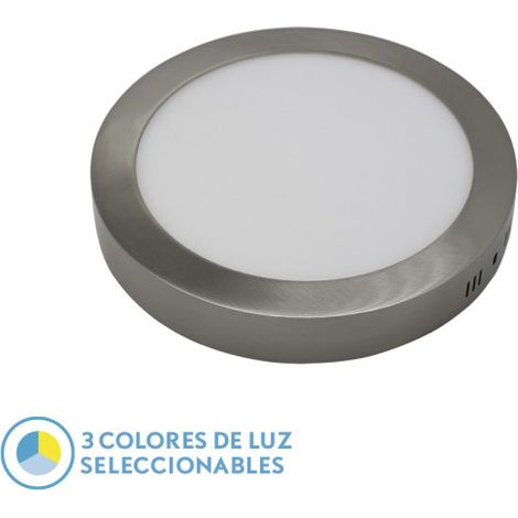 Spot Encastrable De Surface Diorite 18w 3000k-4000k-6500k Nickel 1620lm 3.5x22x22 Cm (1/2)
