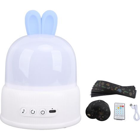 Star night light projector with remote control and timer, romantic rotating sound machine for home bedroom decoration, blue (1/5)