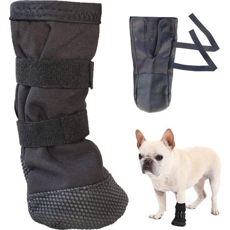 Hundeschuhe – Schützende Außenbeine – Rutschfest und wasserdicht – Größe L – Ein Schuh pro Packung (1/5)