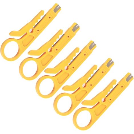 Tragbare und robuste Miniatur-Abisolierzange (5er-Pack) für CAT5-, CAT5e- und CAT6-Netzwerkkabel, 3D-Drucker und PTFE-Schläuche – Crezuo