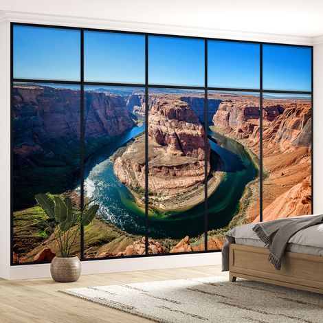 Papier peint panoramique Trompe l'oeil Verrière - Grand canyon - 130 cm x 82 cm (1/5)