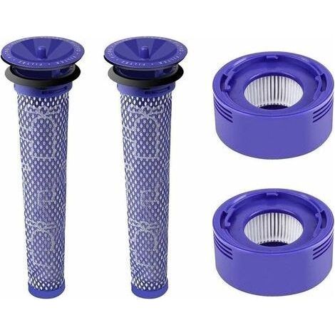 Kit de 4 Filtres avec 2 Filtres Post Moteur pour Dyson V7 V8 et 2 Filtres Pré moteur pour Dyson V6 V8 V7 DC58 DC59 Accessoire d'Aspirateur Dyson AIPERQ (1/4)