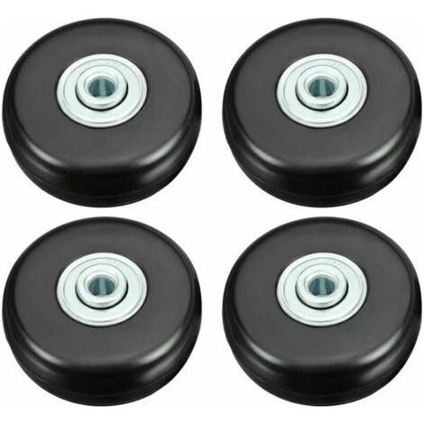 50-mm-Kofferrollen – Schwerlast bis 51 kg – Geräuscharmes Gummi – Universelle Lenkrollen – 4er-Set für Gepäck und Taschen (1/5)