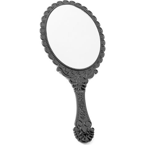 Miroir à main vintage avec poignée, miroir de maquillage, miroir de voyage (ovale) (1/5)