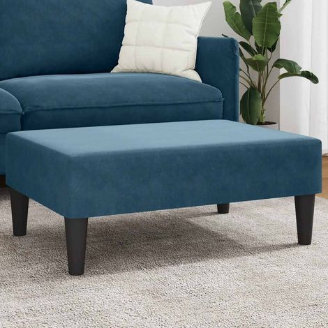 Fußhocker Blau 77x55x31 cm Samt