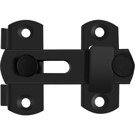 Door Latch High-quality stainless steel door latch, suitable for sliding doors and windows, barns, homes, and outdoor use (Black) (1/5)