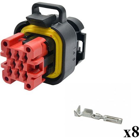 Kit Connettore Ampseal Maschio 8 Vie Nero