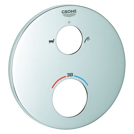 Rosette 49075 rund für Thermostat-Fertigmontagesets chrom (1/4)