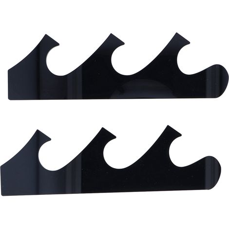 1 paire de supports pour sabres, présentoir mural pour sabres de samouraï, noir (1/5)