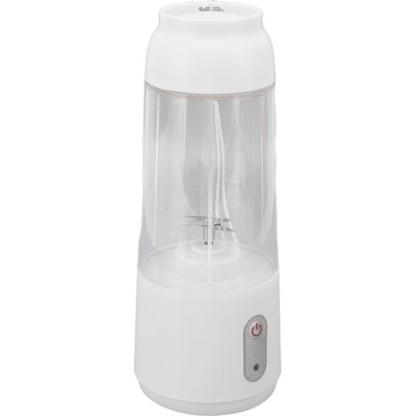 Mini mixeur à fruits sans fil portable, batterie lithium intégrée, tasse à jus électrique rechargeable blanc, format compact (1/5)