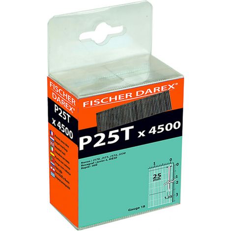 Boîte de 4500 Pointes avec tête P25TGC FISCHER DAREX