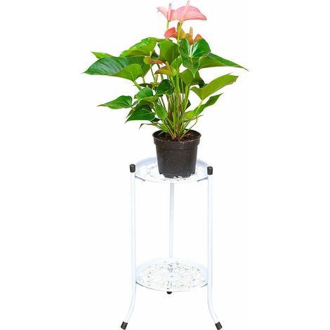 Green Mobility-Support de pot de fleur en fer de style europeen, 50 blan50 blan (1/5)