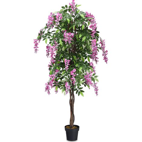 COSTWAY 180CM Ficus Artificial Tree Fake Wisteria Trees in Nursery Pot (1/5)