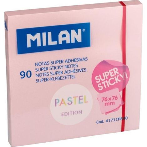 Selbstklebende Notizen 76x76/90K rosa Mailand