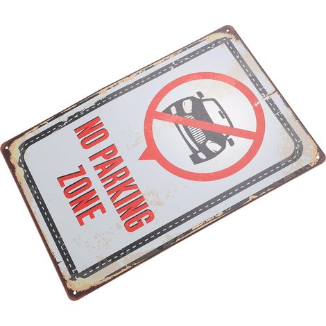 Panneau de Signalisation Interdiction de Stationner Fer Résistant aux Intempéries pour Cour et Allée Installation Facile (1/5)