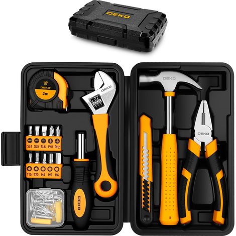 Mallette à Outils 86 Pièces, Caisse à Outil Complete Bricolage avec Clé, Pince, Marteau à Panne Fendue, Ensemble d'outils pour Maison, Bureau et Entretien Quotidien (1/5)