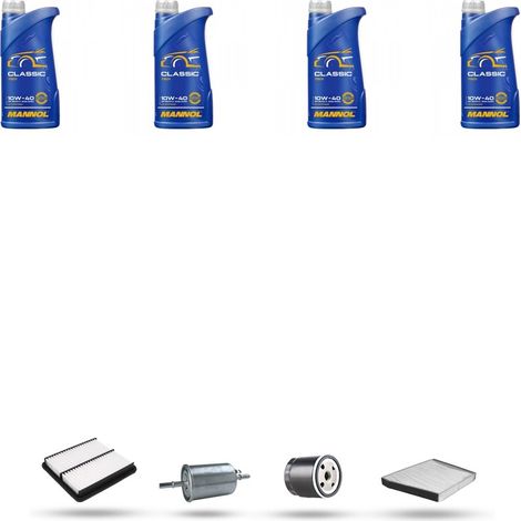 Kit tagliando 4 FILTRI e 4L OLIO compatibile con Chevrolet Lanos 1.5 63KW dal 97 al 99 (1/5)