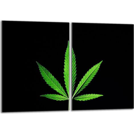 Glasschutzplatte für Herd 2x40x52 Leaf