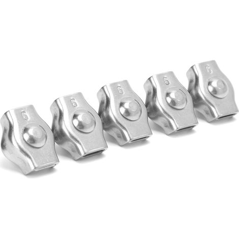 Lot de 5 colliers de serrage pour câbles, en acier inoxydable, pour la fixation de matériel marin destiné aux machines forestières, 6 mm / 0,24 po (1/5)