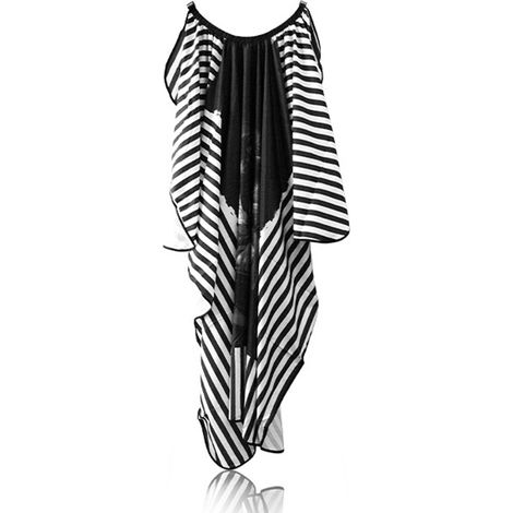 Cape de barbier pour hommes, idéale pour les coiffeurs à domicile et les salons de coiffure. Design rétro. (1/5)