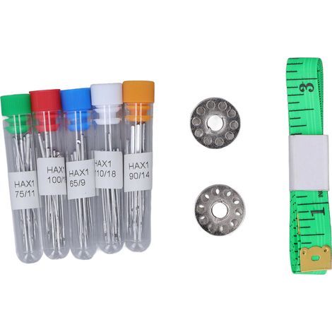 50 Aiguilles Universelles pour Machine à Coudre en Acier Chromé Haute Dureté avec Tubes et Bobines (1/5)