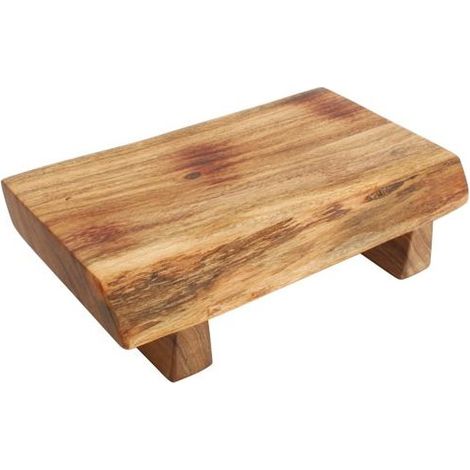 Planche à servir en bois naturel, élégante, pour la table de réception et le quotidien, matériau authentique, design raffiné pour la maison et la cuisine (1/2)