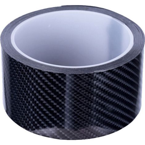 Adesivo per auto in fibra di carbonio, pellicola vinilica impermeabile per auto, senza bolle, impermeabile, per motociclette e veicoli, nero, 5 cm x 3 m, Superma (1/4)