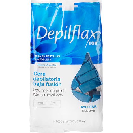 Cera dura sin bandas Depilflax para depilación 1 kg azuleno