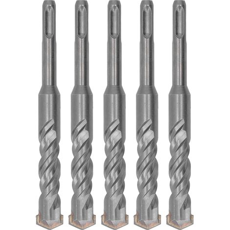 5 Pièces Forets Burins SDS 160mm 2 Gouges Centreur Carbure Pour Briques Pierre Béton 18mm (1/5)