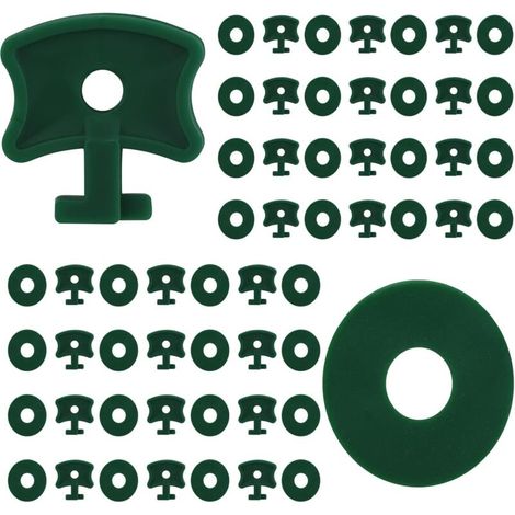CCYKXA Pack of 100 swivel greenhouse clips, greenhouse accessories, plastic fixing clips and washers, extension angle clips for greenhouse safety (1/5)