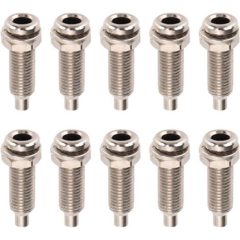 10 pièces Bornes de Panneau 4mm en Laiton Nickelé avec Écrous M6 pour Équipements Électroniques Industriels (1/5)